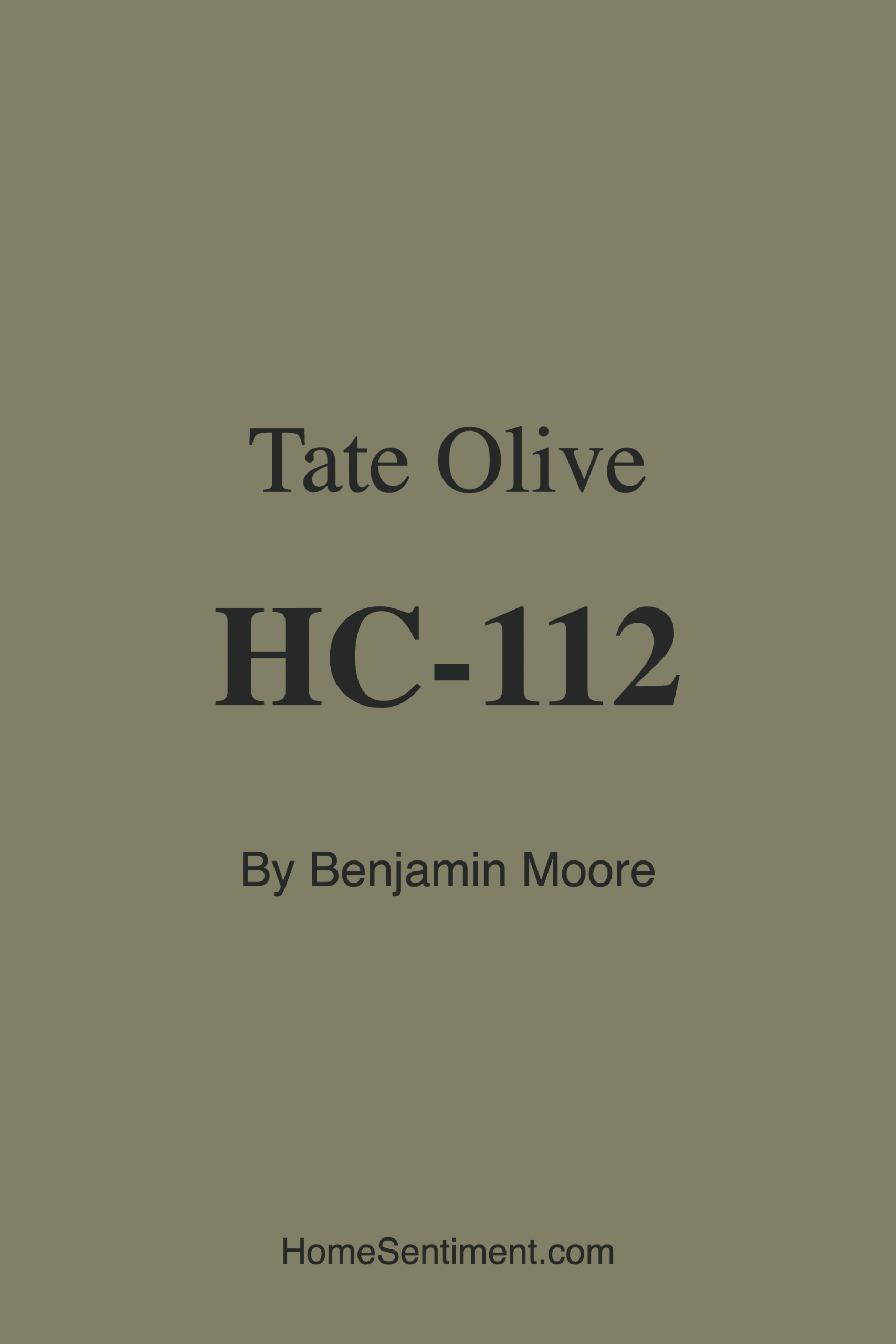 Tate Olive HC-112 by Benjamin Moore