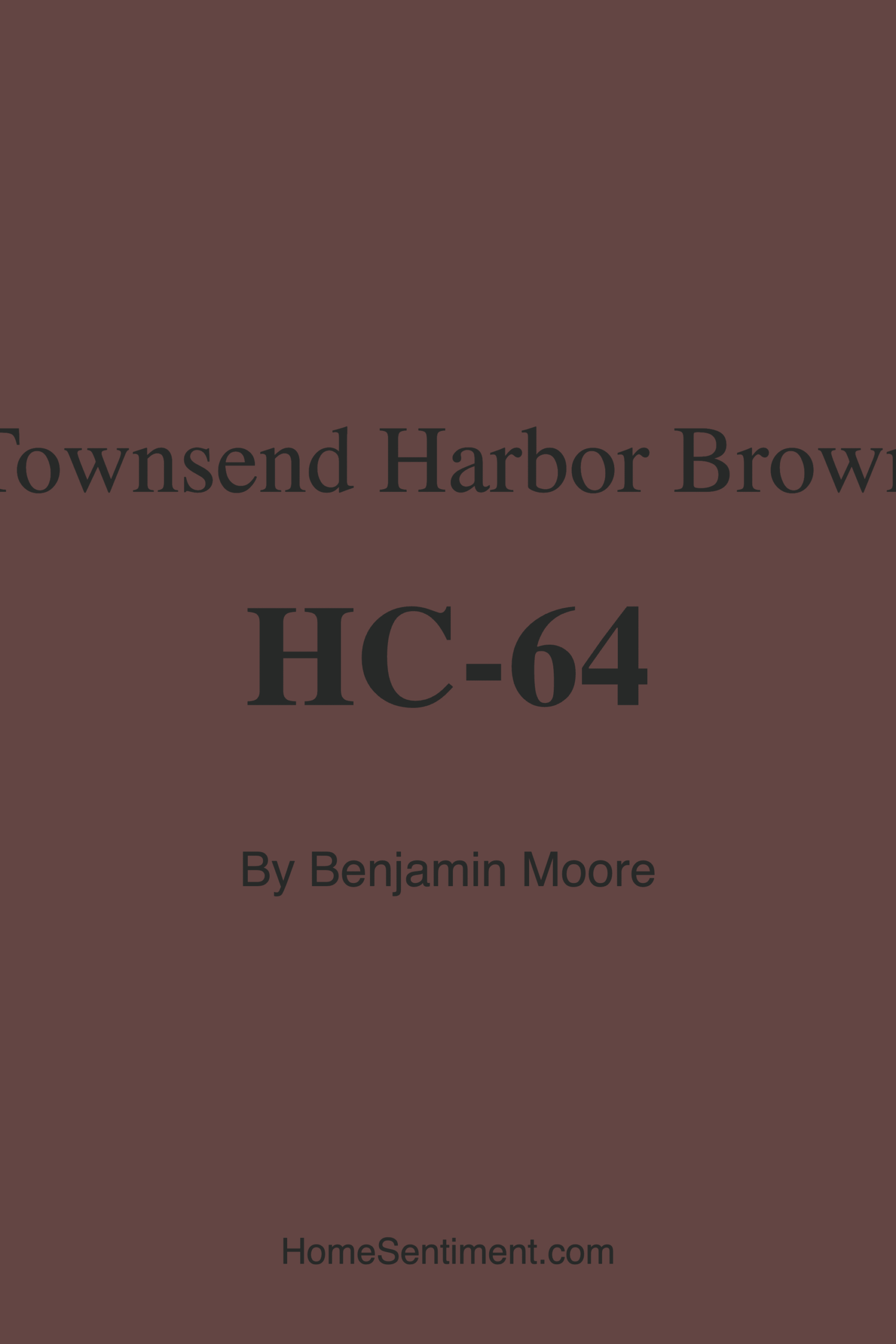 Townsend Harbor Brown HC-64 by Benjamin Moore