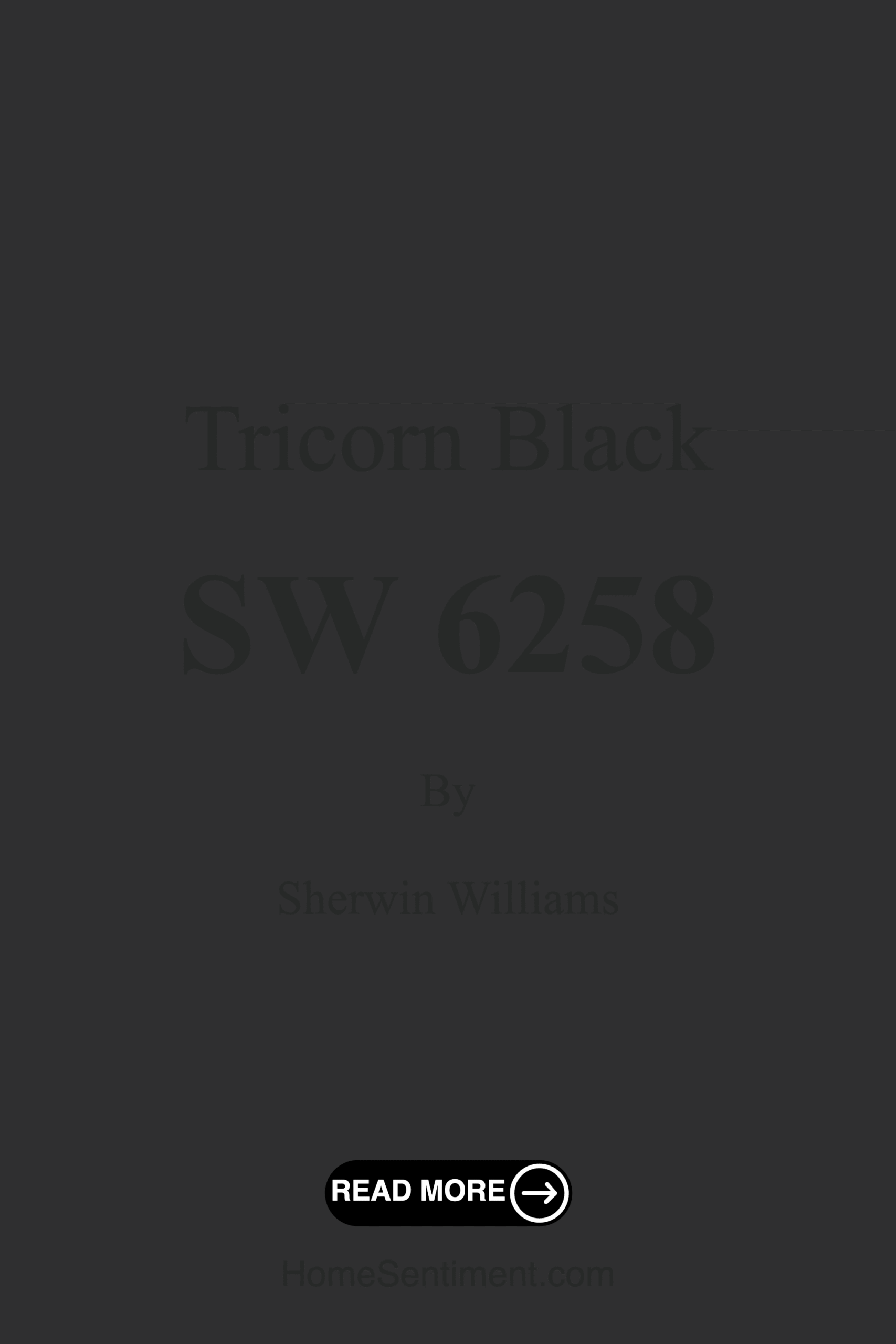 Tricorn Black SW 6258 by Sherwin Williams