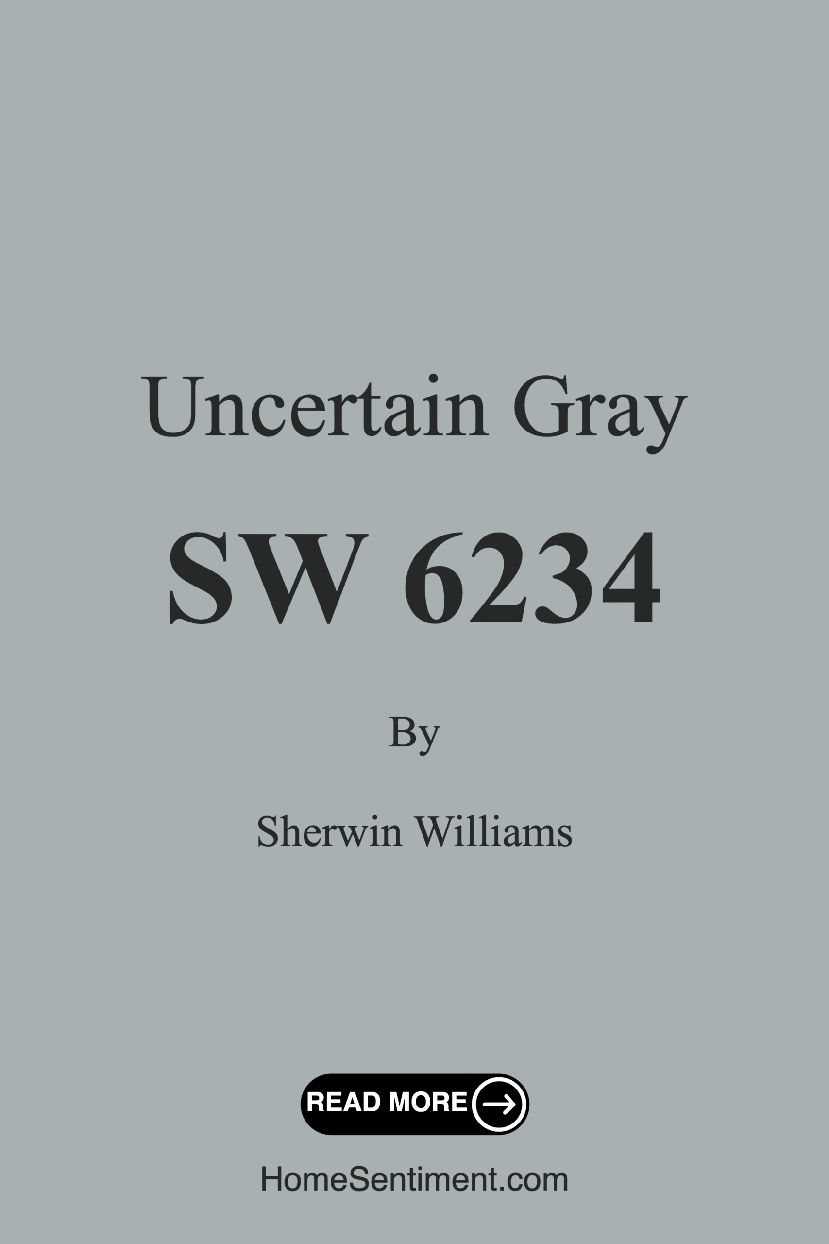 Uncertain Gray SW 6234 by Sherwin Williams