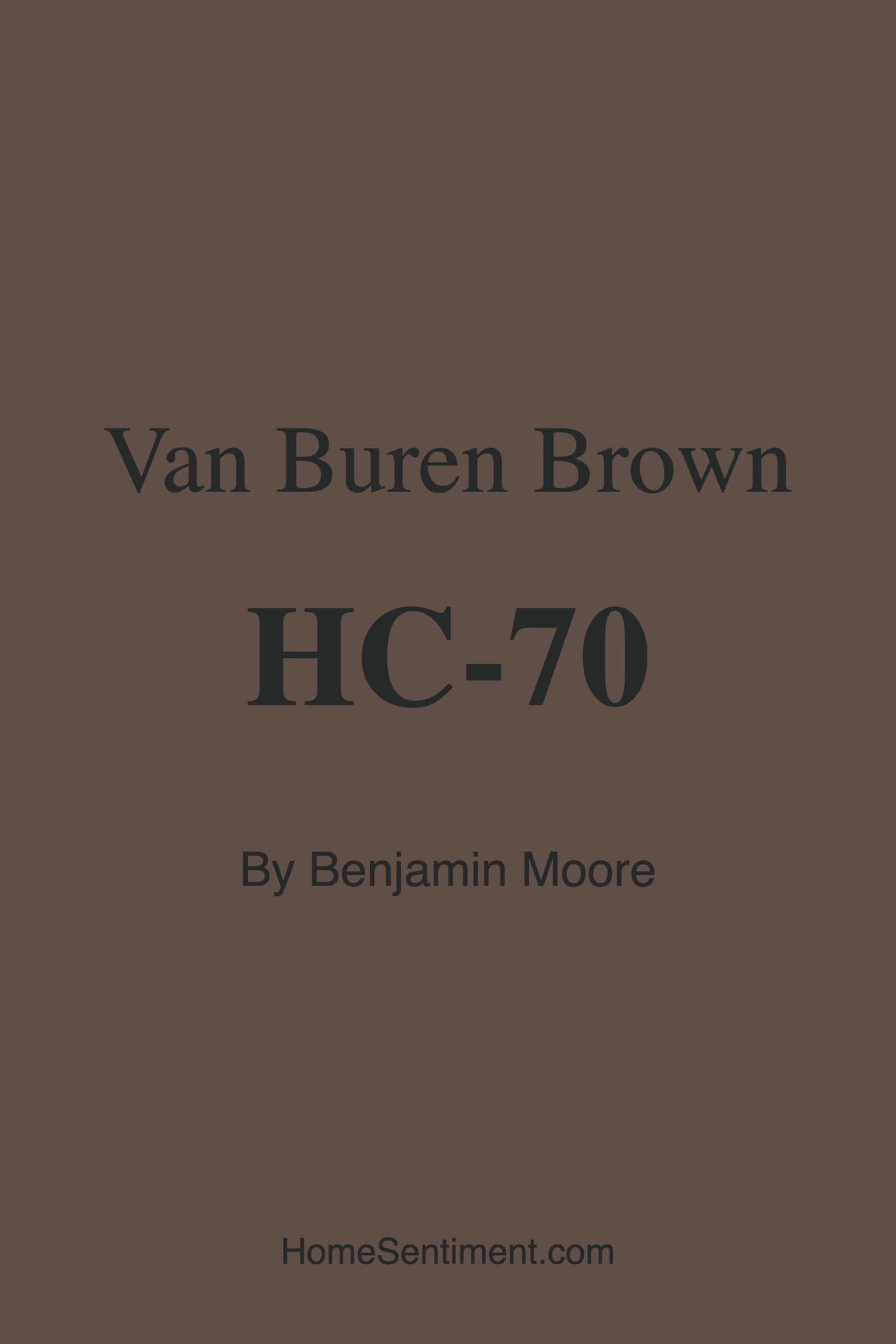 Van Buren Brown HC-70 by Benjamin Moore