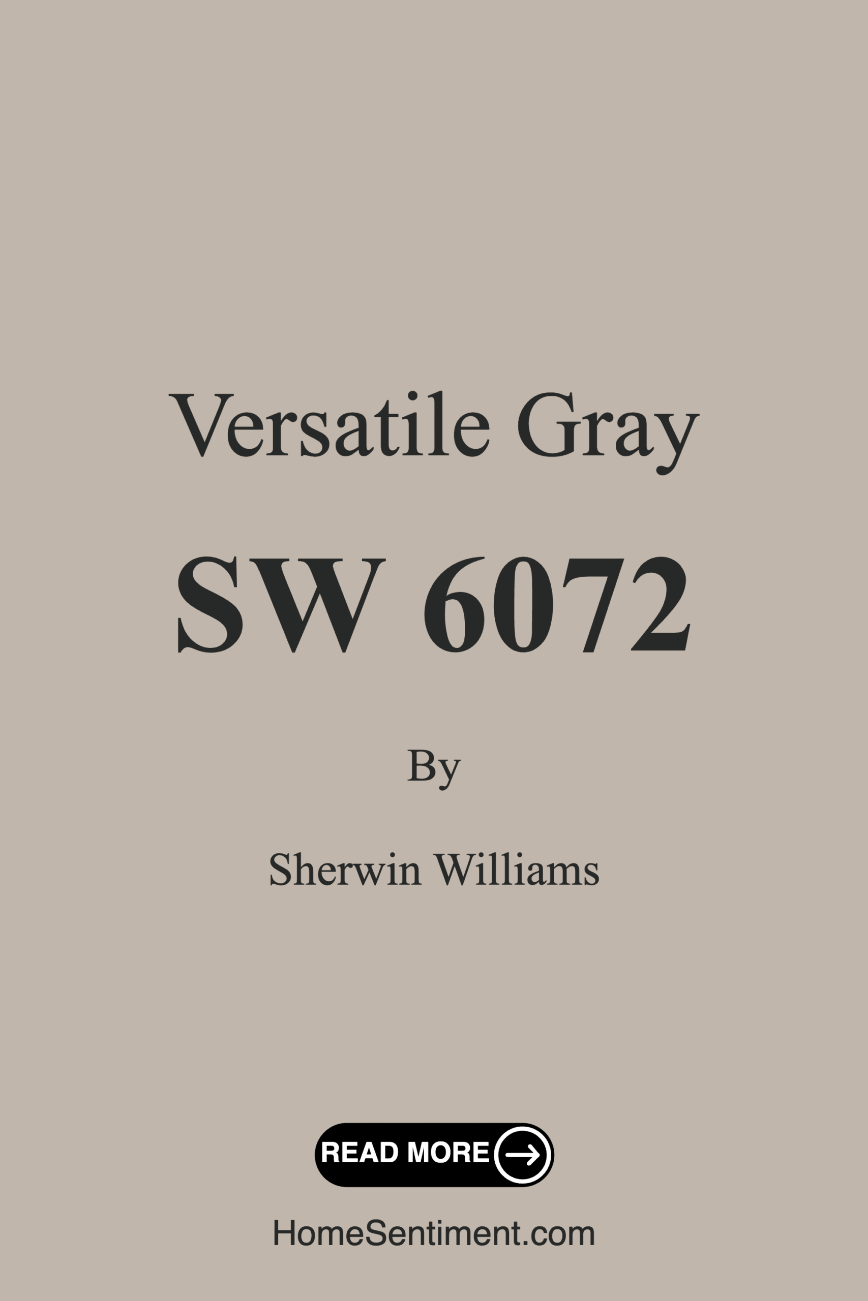 Versatile Gray SW 6072 by Sherwin Williams
