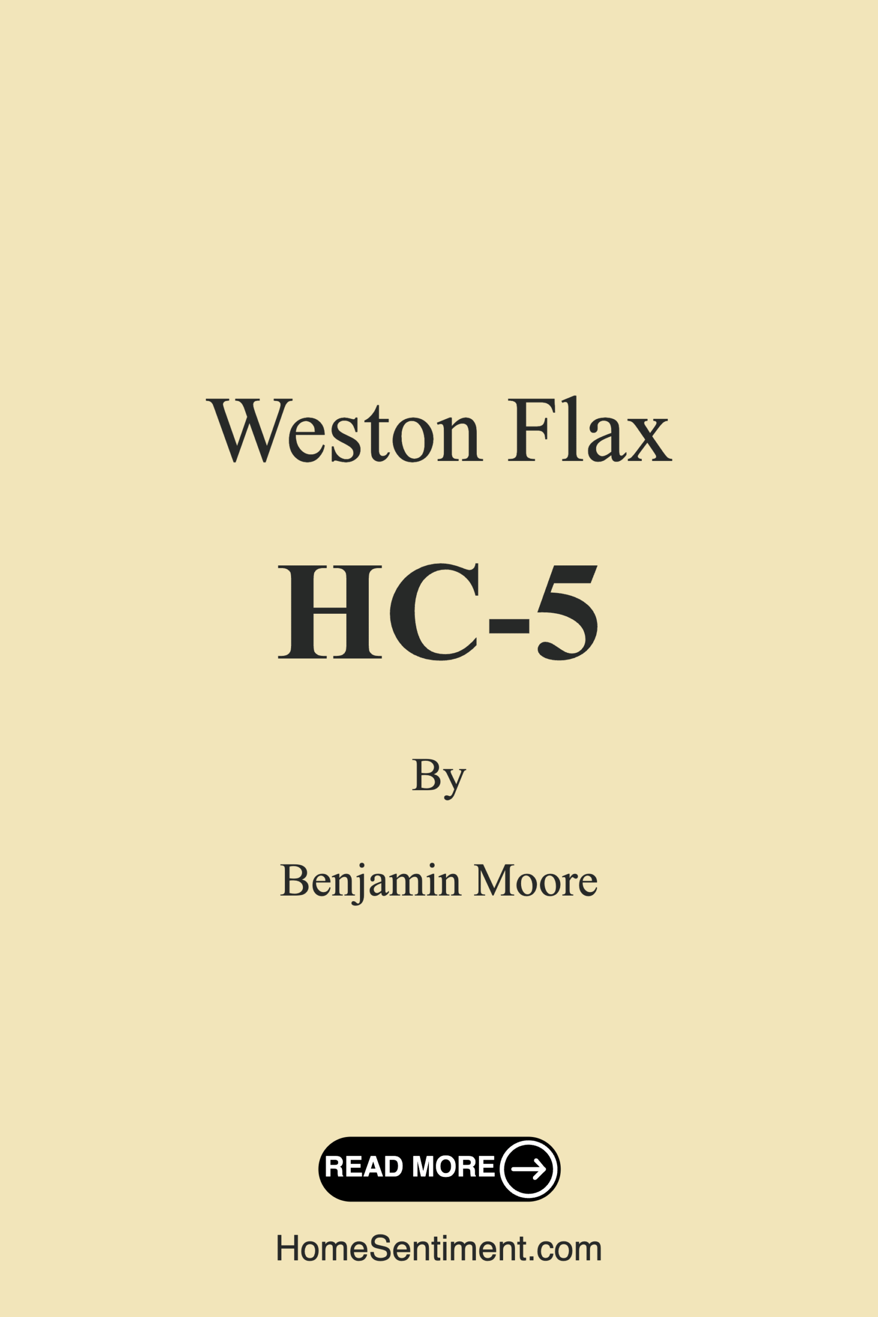 Weston Flax HC-5 by Benjamin Moore