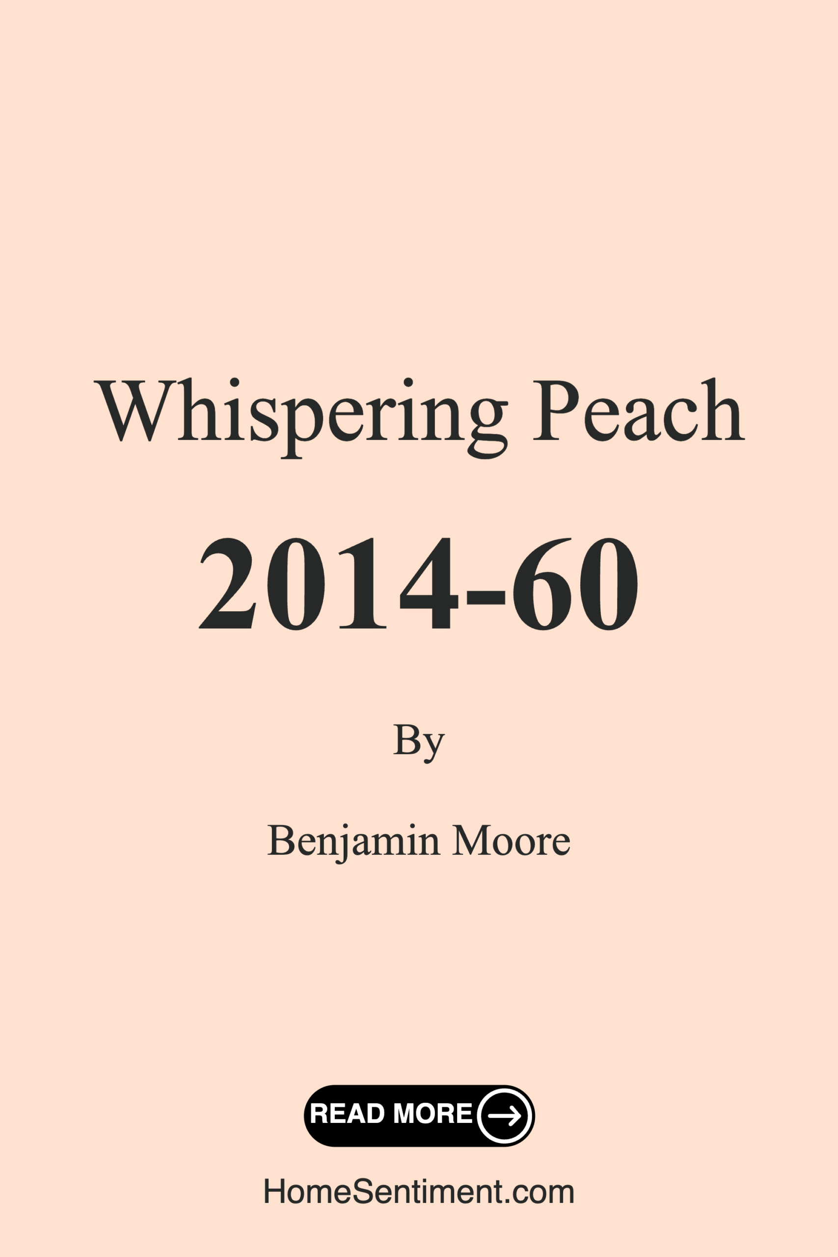 Whispering Peach 2014-60 by Benjamin Moore