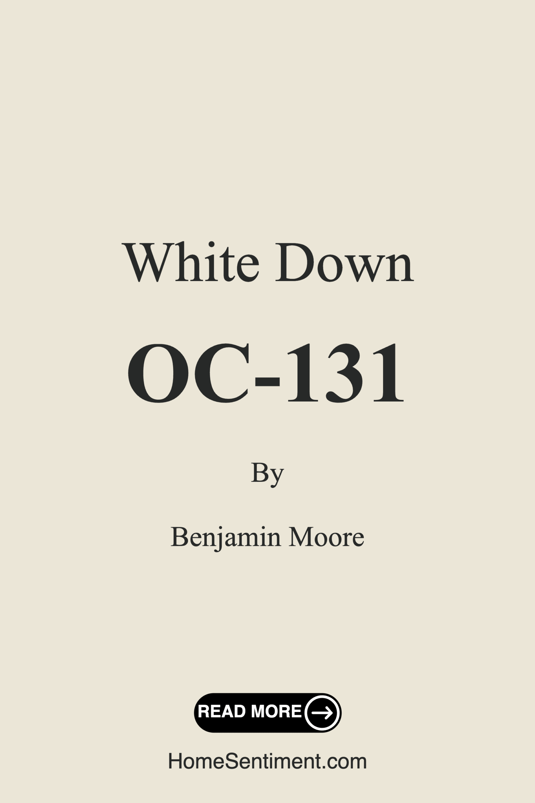 White Down OC-131 by Benjamin Moore