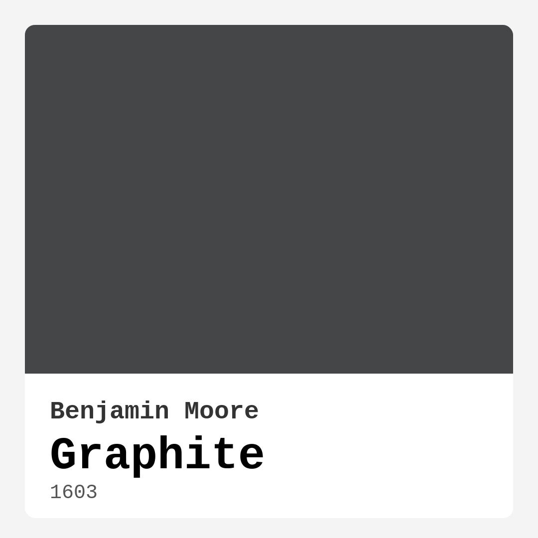 Graphite 1603 by Benjamin Moore