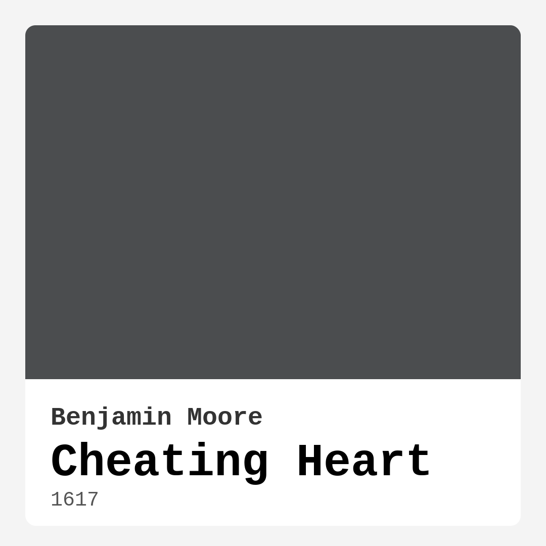 Cheating Heart 1617 by Benjamin Moore