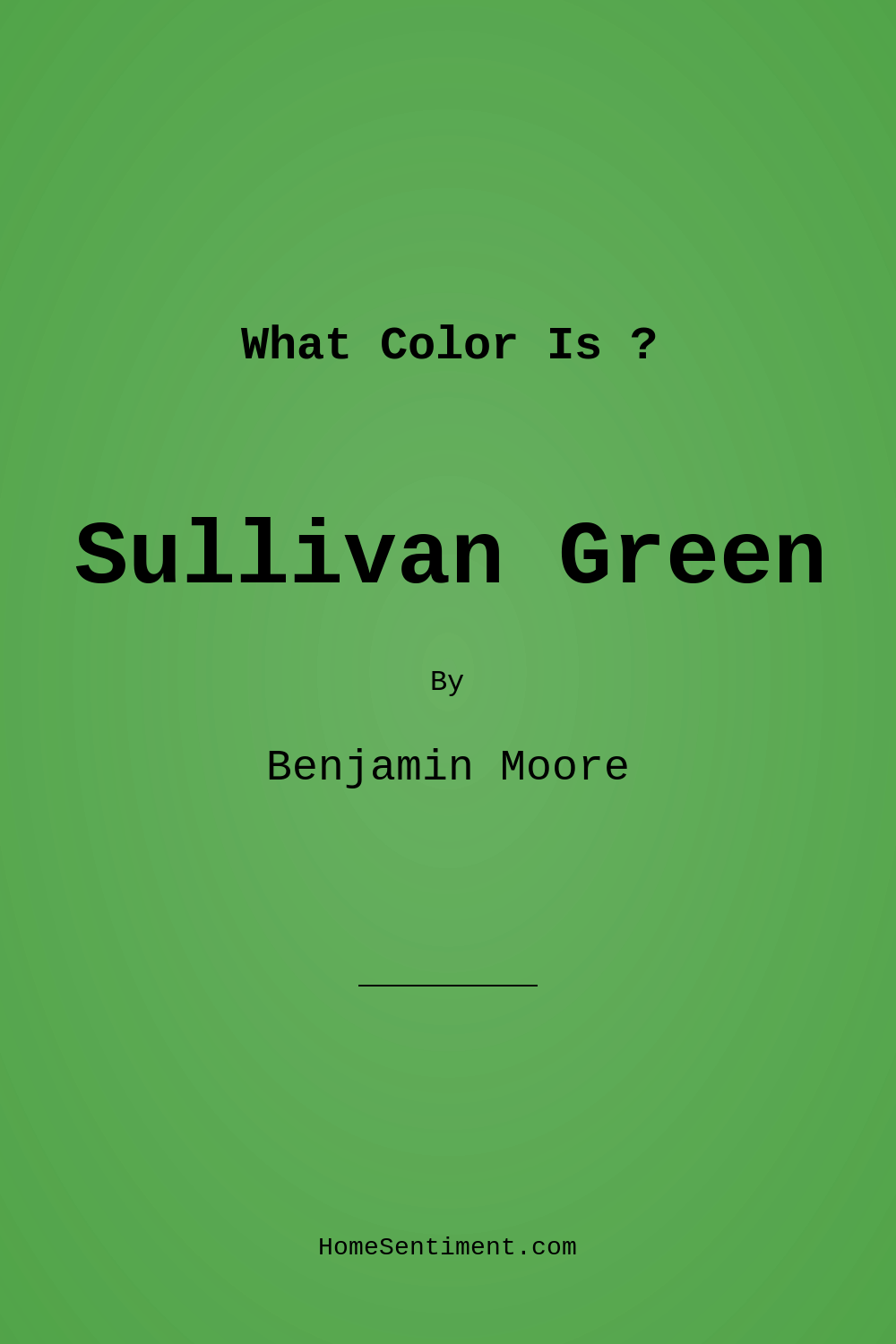 Sullivan Green 560 by Benjamin Moore