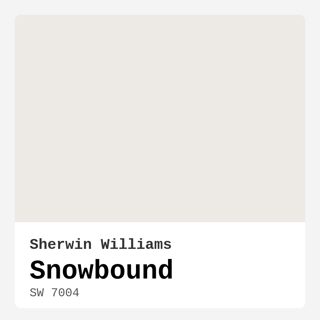 Snowbound SW 7004 by Sherwin Williams