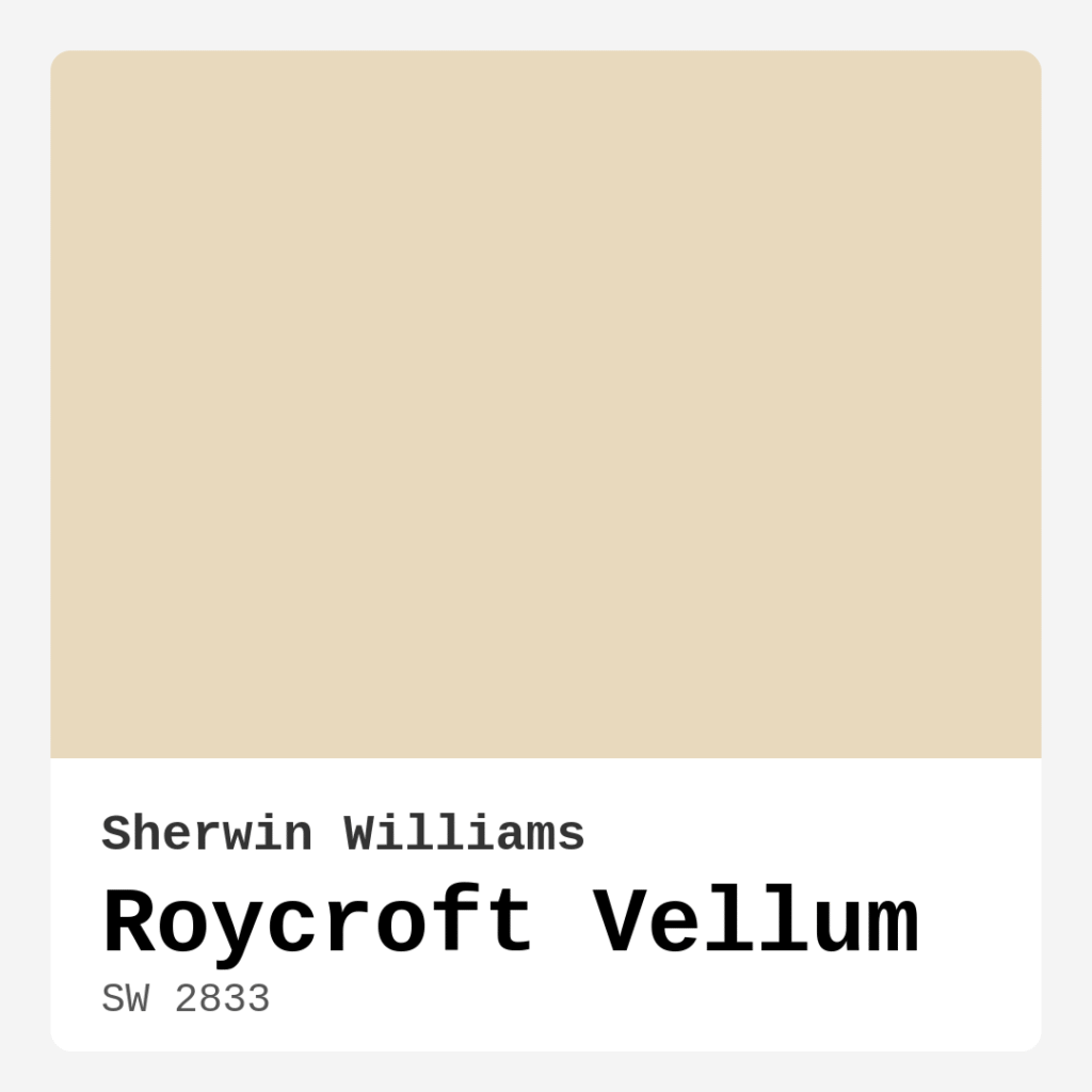 Roycroft Vellum SW 2833 by Sherwin Williams