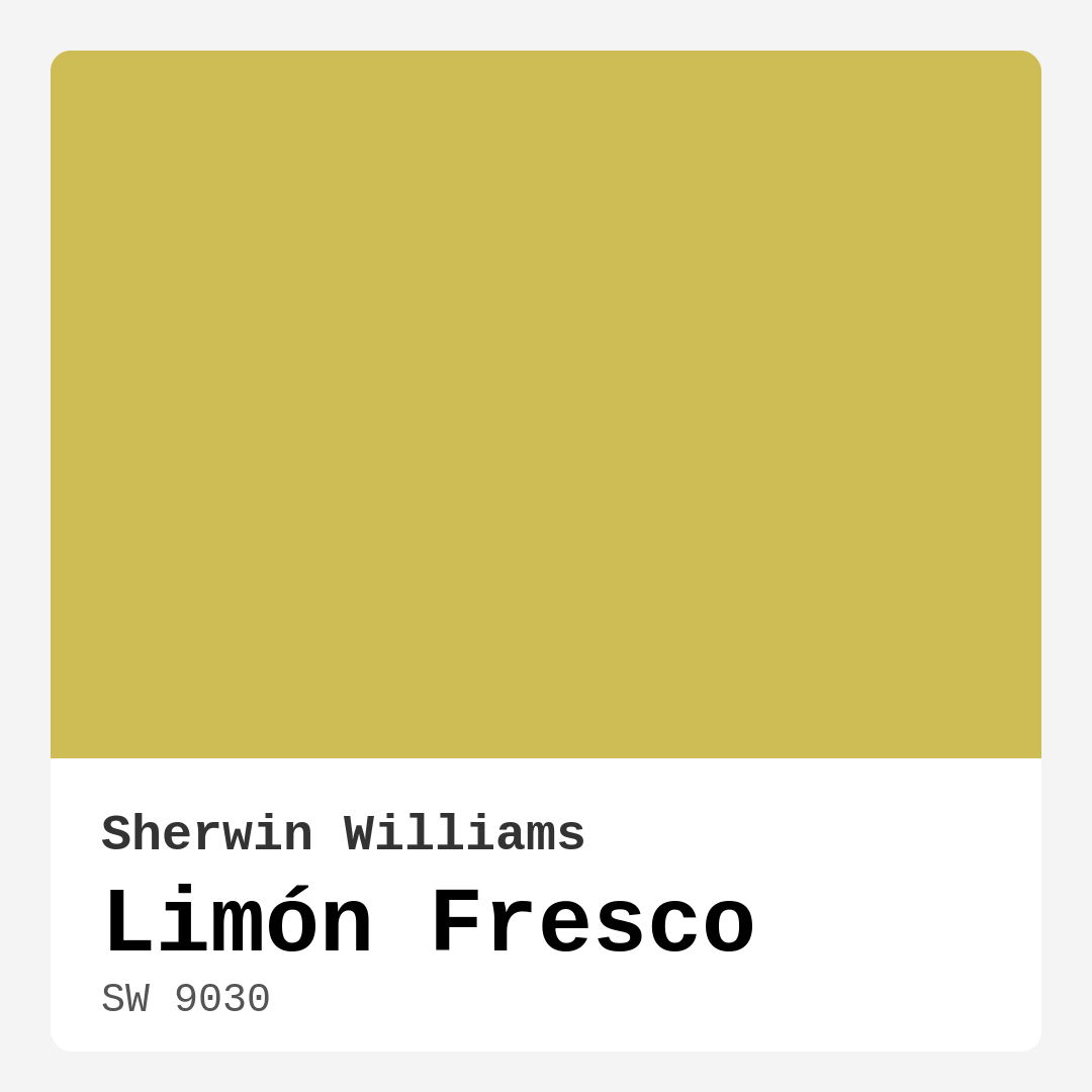 Limón Fresco SW 9030 by Sherwin Williams