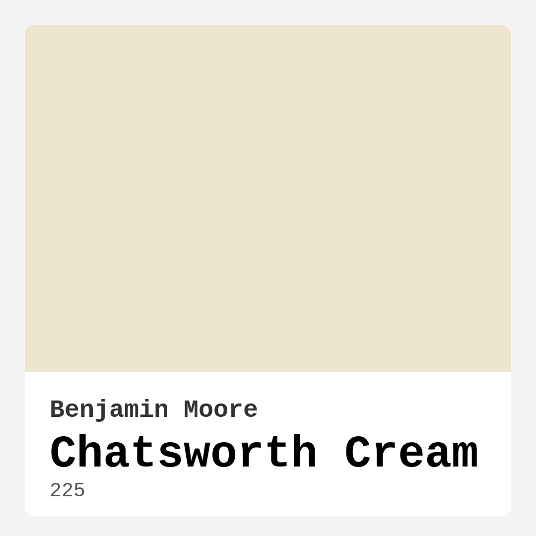 Chatsworth Cream 225 by Benjamin Moore