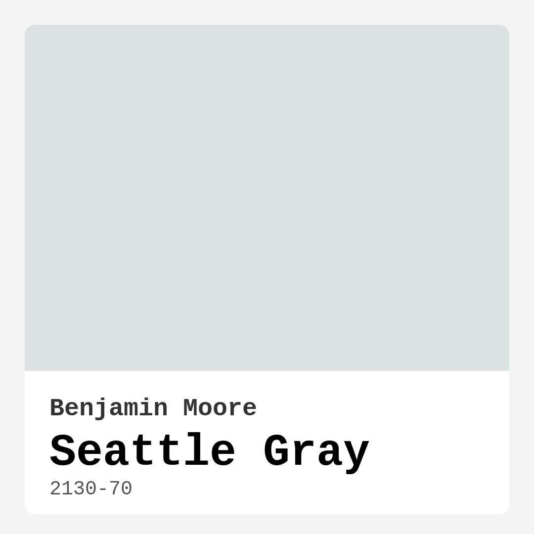 Benjamin Moore Seattle Gray 2130-70 Real Images