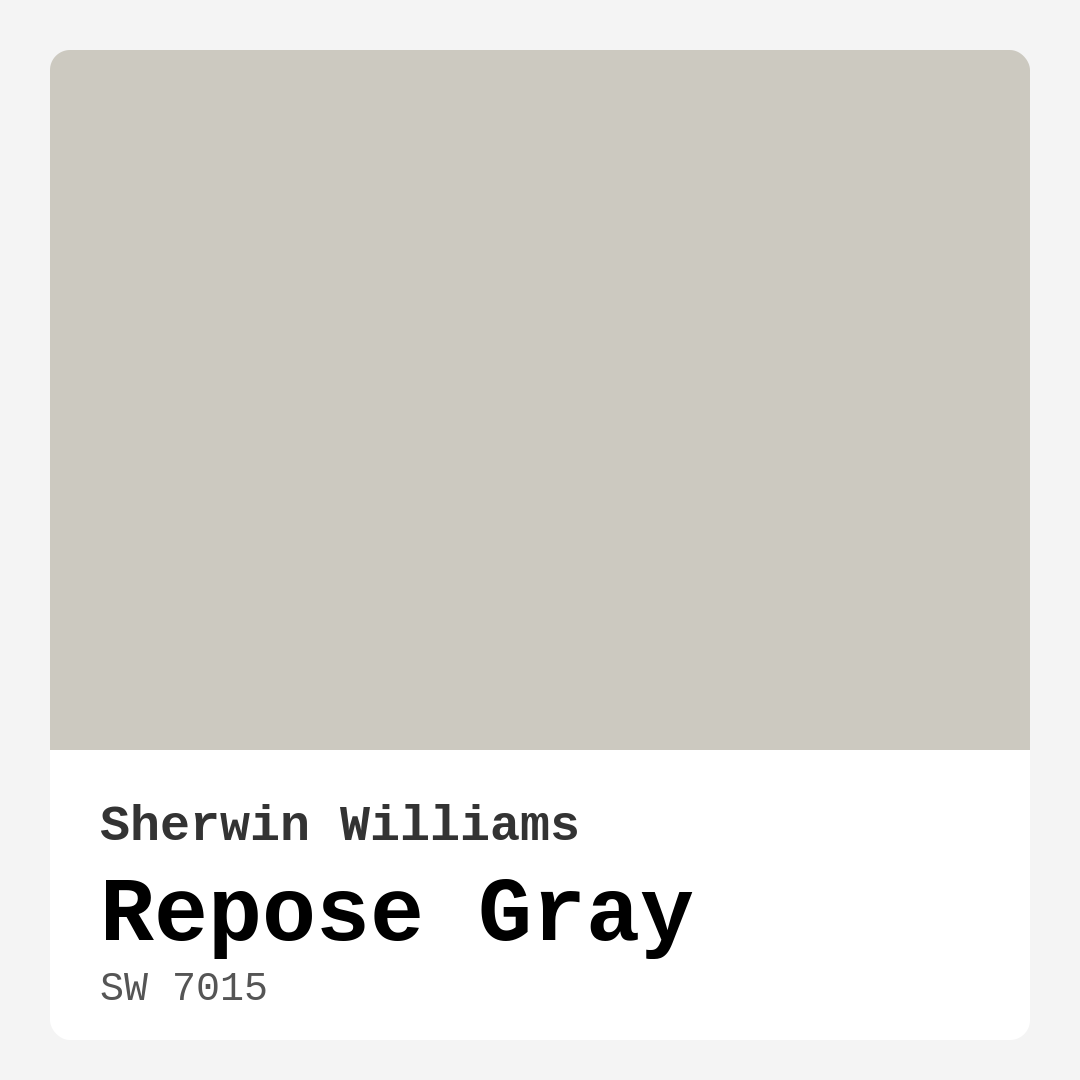 Repose Gray SW 7015 by Sherwin Williams