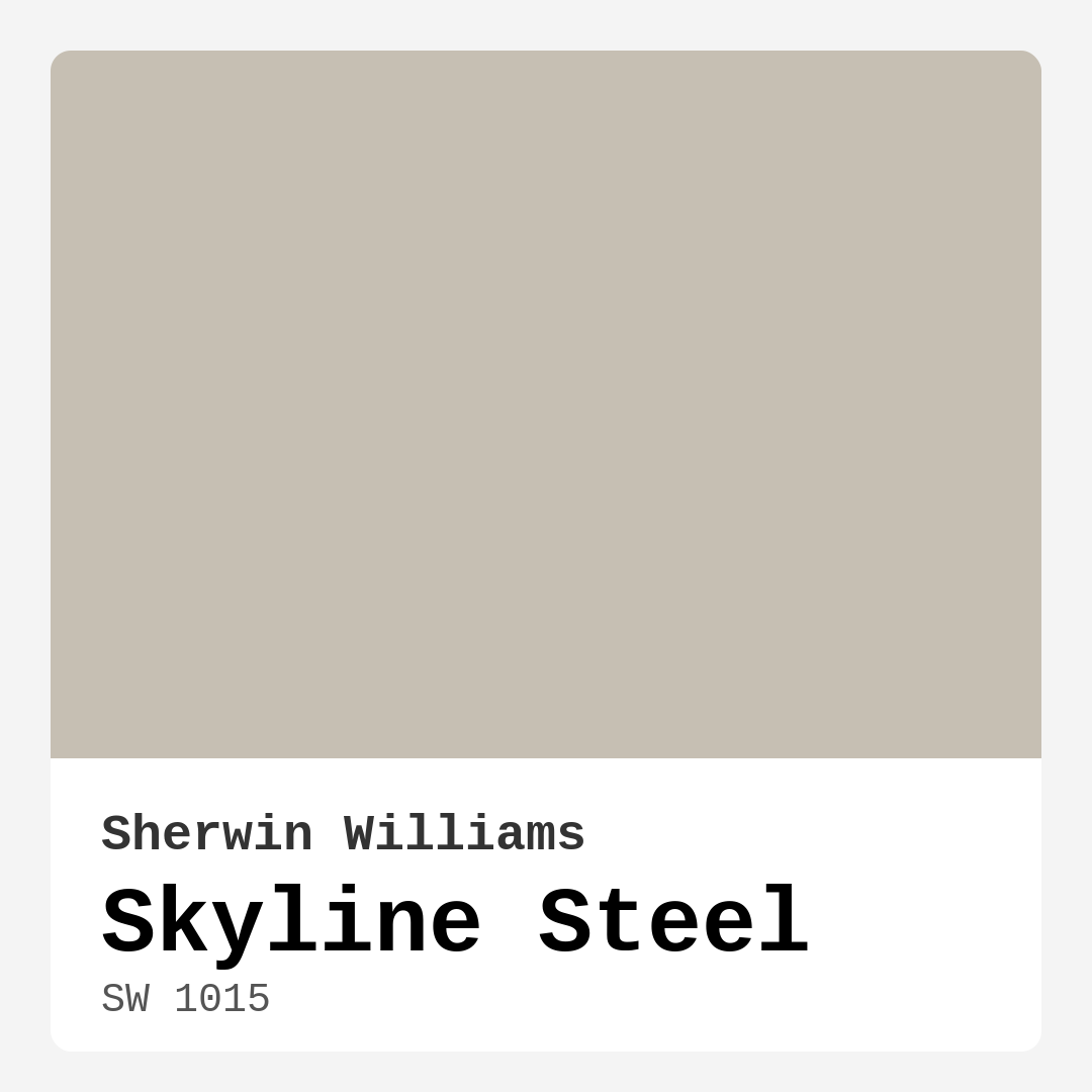 Skyline Steel SW 1015 by Sherwin Williams