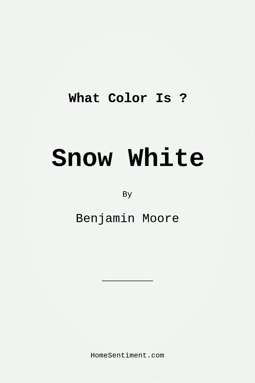 Snow White OC-66 by Benjamin Moore