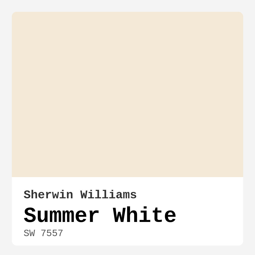Summer White SW 7557 by Sherwin Williams