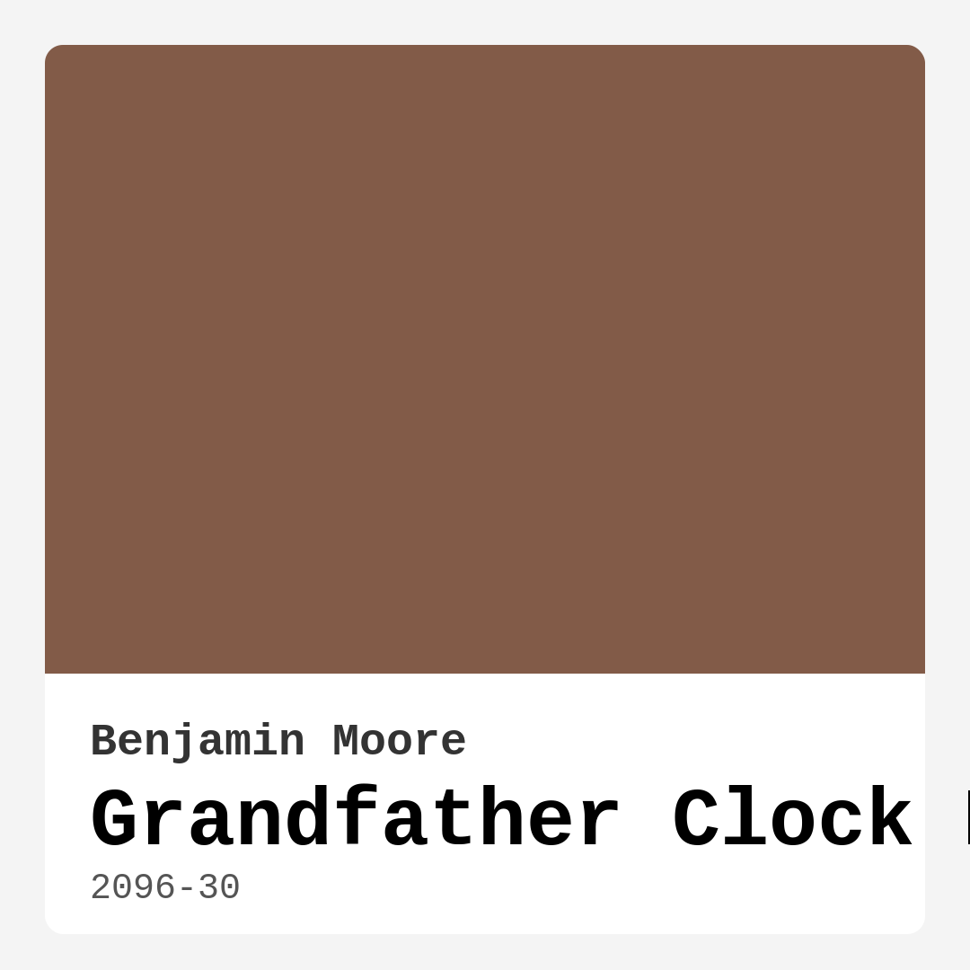 Grandfather Clock Brown 2096-30 by Benjamin Moore