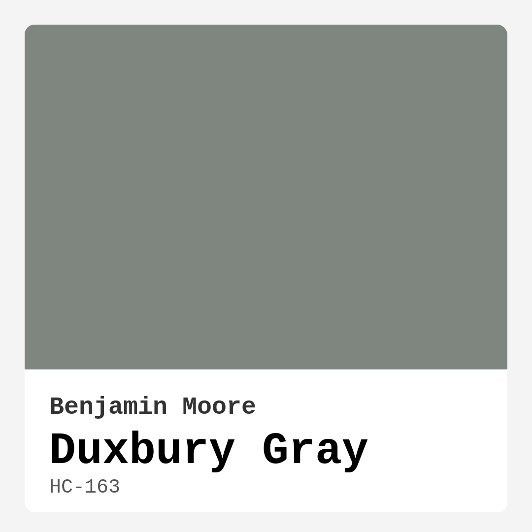 Duxbury Gray HC-163 by Benjamin Moore