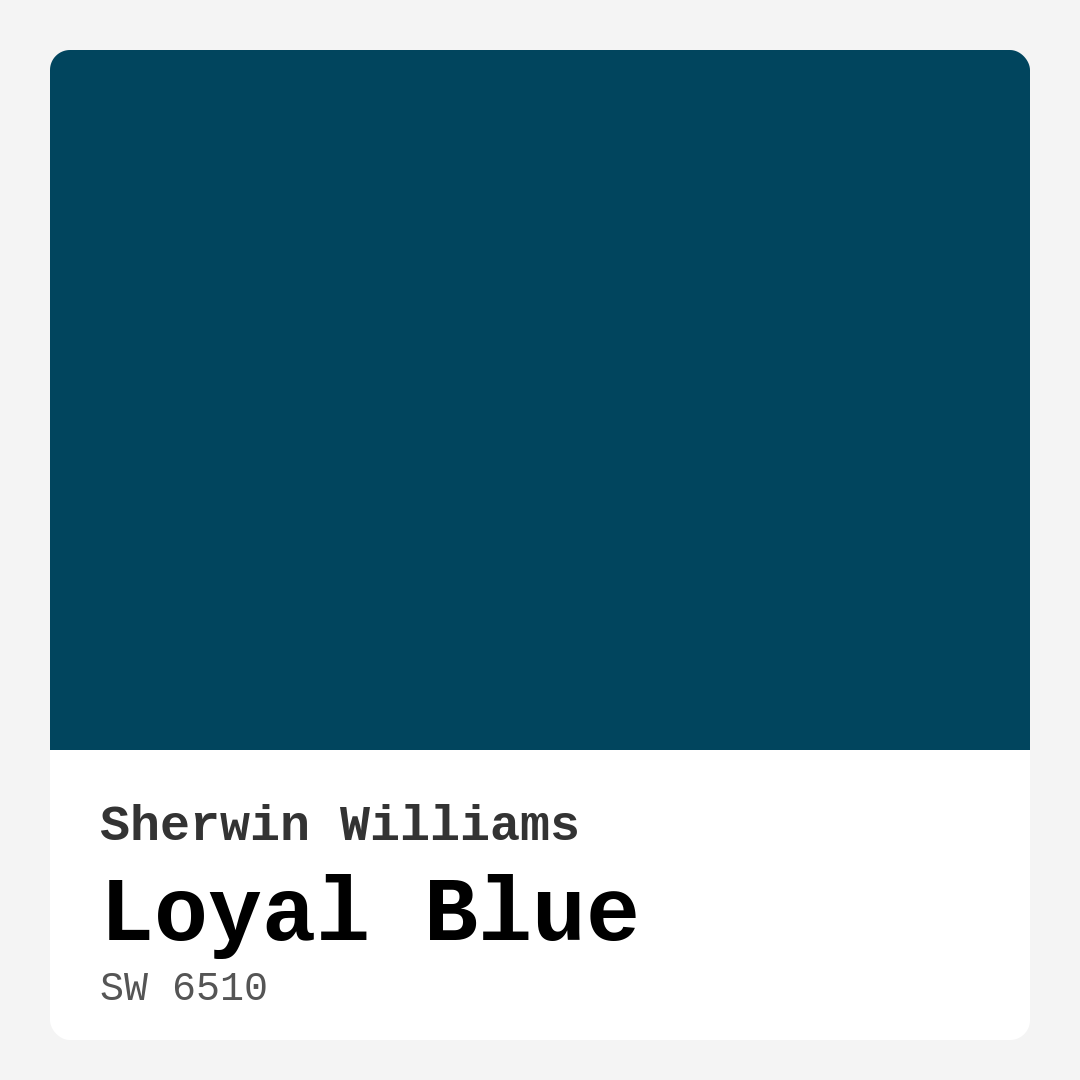 Loyal Blue SW 6510 by Sherwin Williams