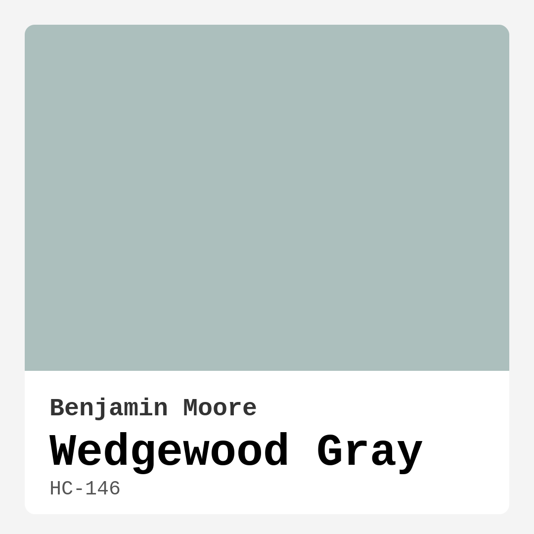 Wedgewood Gray HC-146 by Benjamin Moore