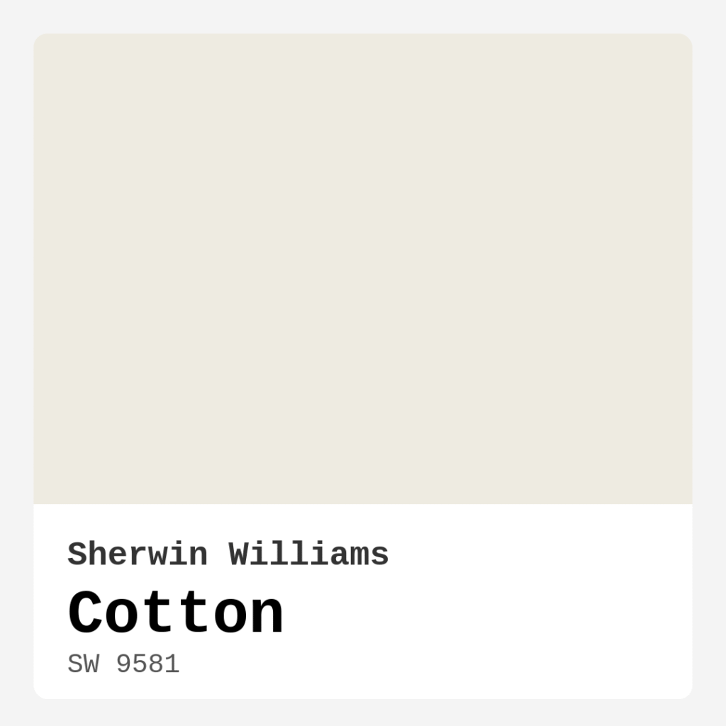 Cotton SW 9581 by Sherwin Williams