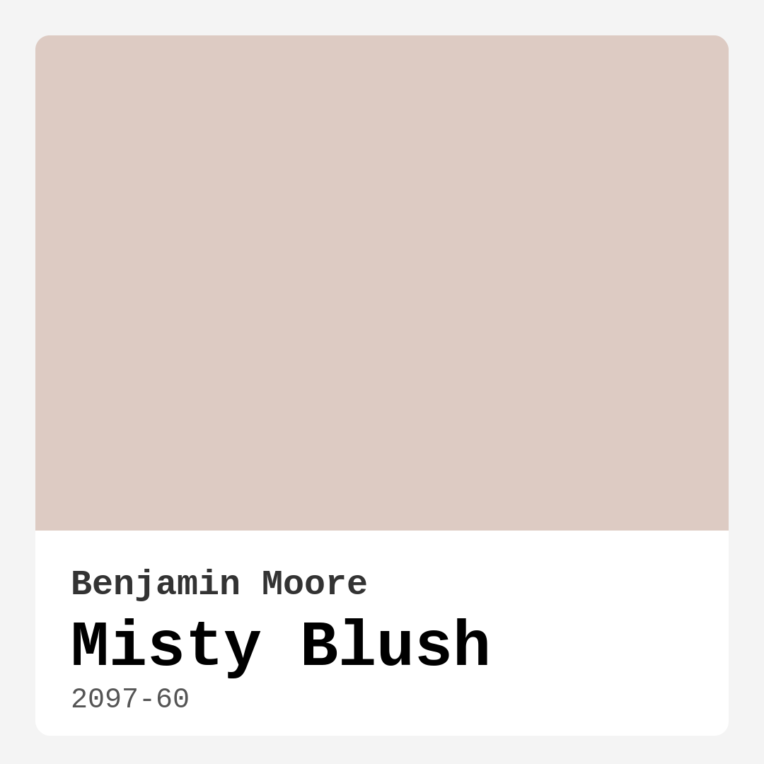 Benjamin Moore Misty Blush 2097-60 Real Images