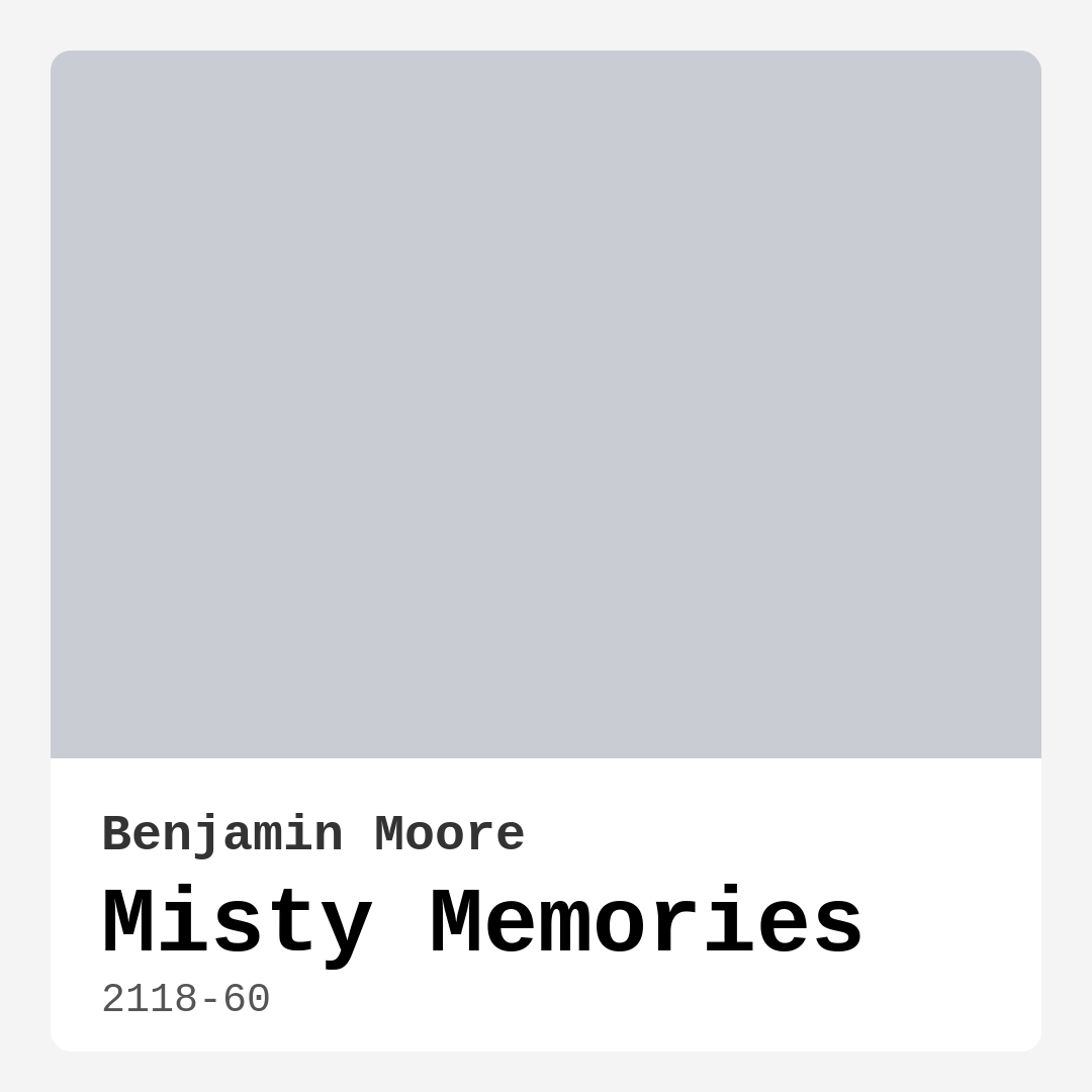 Benjamin Moore Misty Memories 2118-60 Real Images