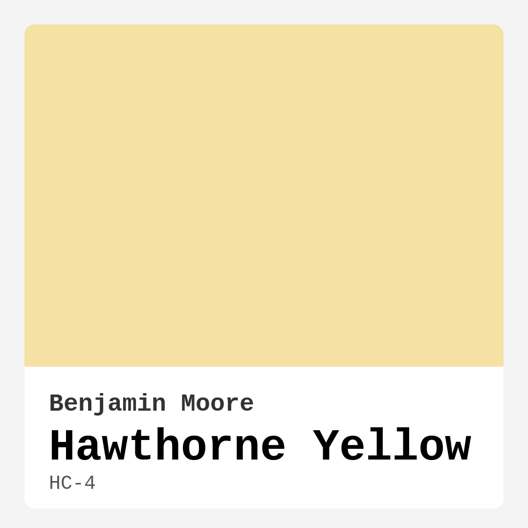 Hawthorne Yellow HC-4 by Benjamin Moore