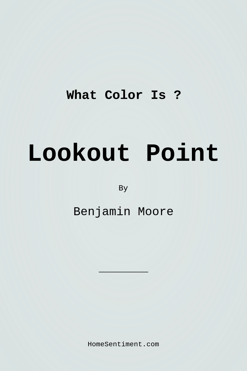Lookout Point 1646 by Benjamin Moore