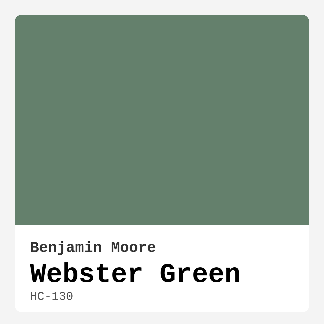 Webster Green HC-130 by Benjamin Moore