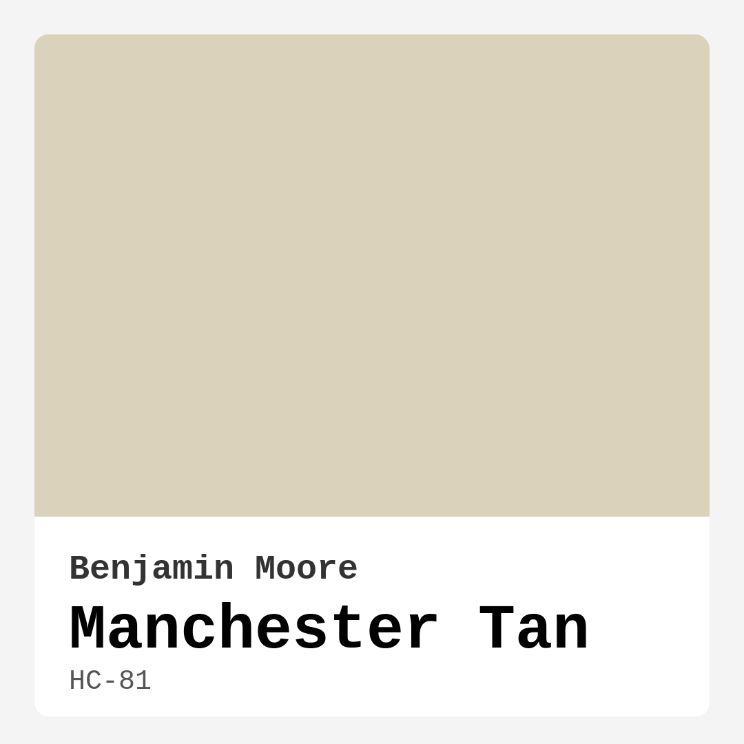 Manchester Tan HC-81 by Benjamin Moore