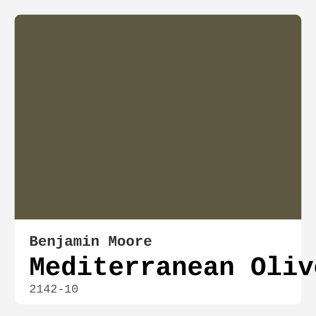 Mediterranean Olive 2142-10 by Benjamin Moore