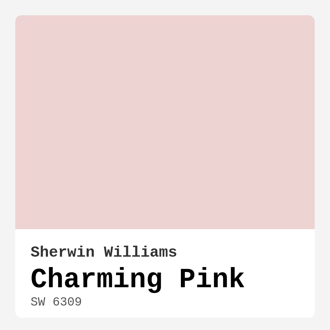 Charming Pink SW 6309 by Sherwin Williams