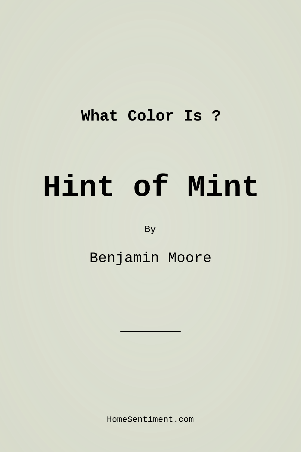 Hint of Mint 505 by Benjamin Moore