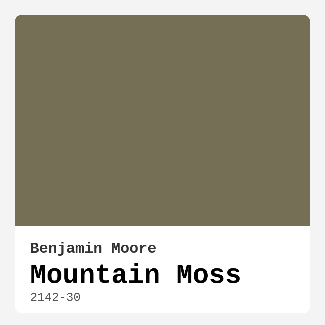 Mountain Moss 2142-30 by Benjamin Moore