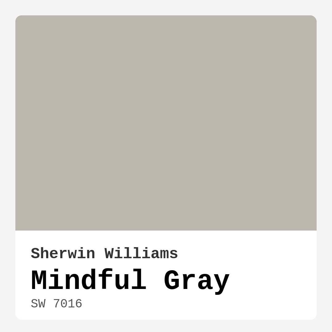Mindful Gray SW 7016 by Sherwin Williams