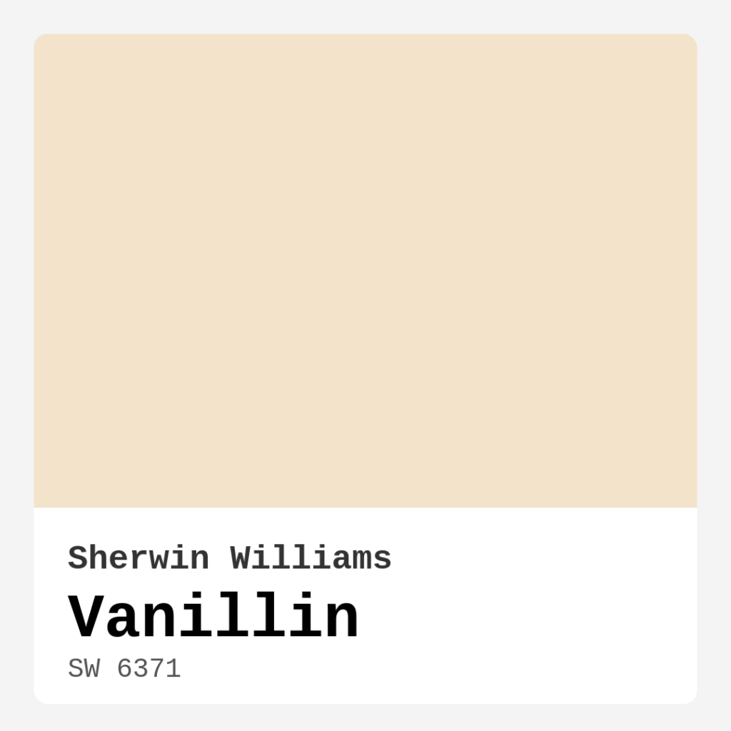 Vanillin SW 6371 by Sherwin Williams