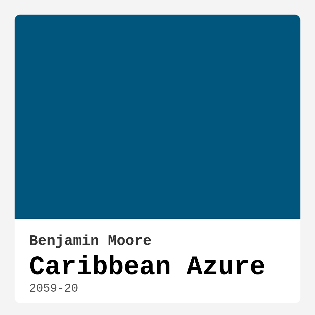 Caribbean Azure 2059-20 by Benjamin Moore