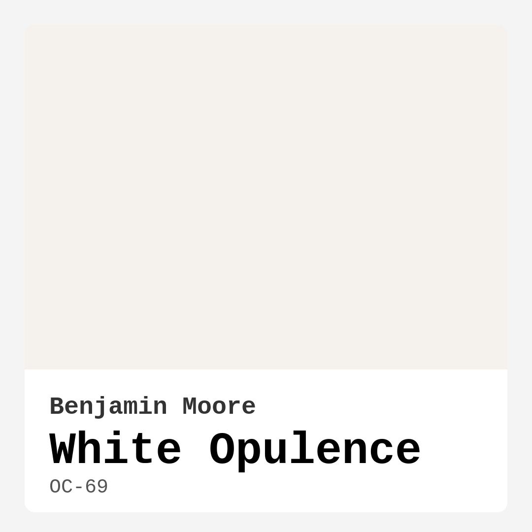 White Opulence OC-69 by Benjamin Moore