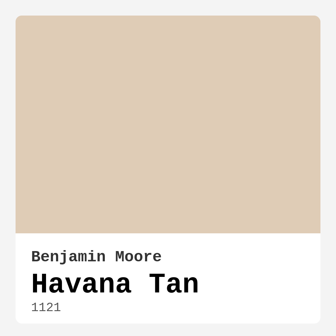 Havana Tan 1121 by Benjamin Moore