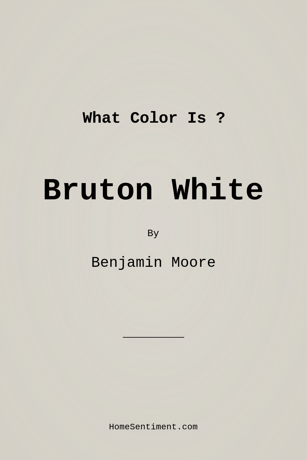 Bruton White CW-710 by Benjamin Moore