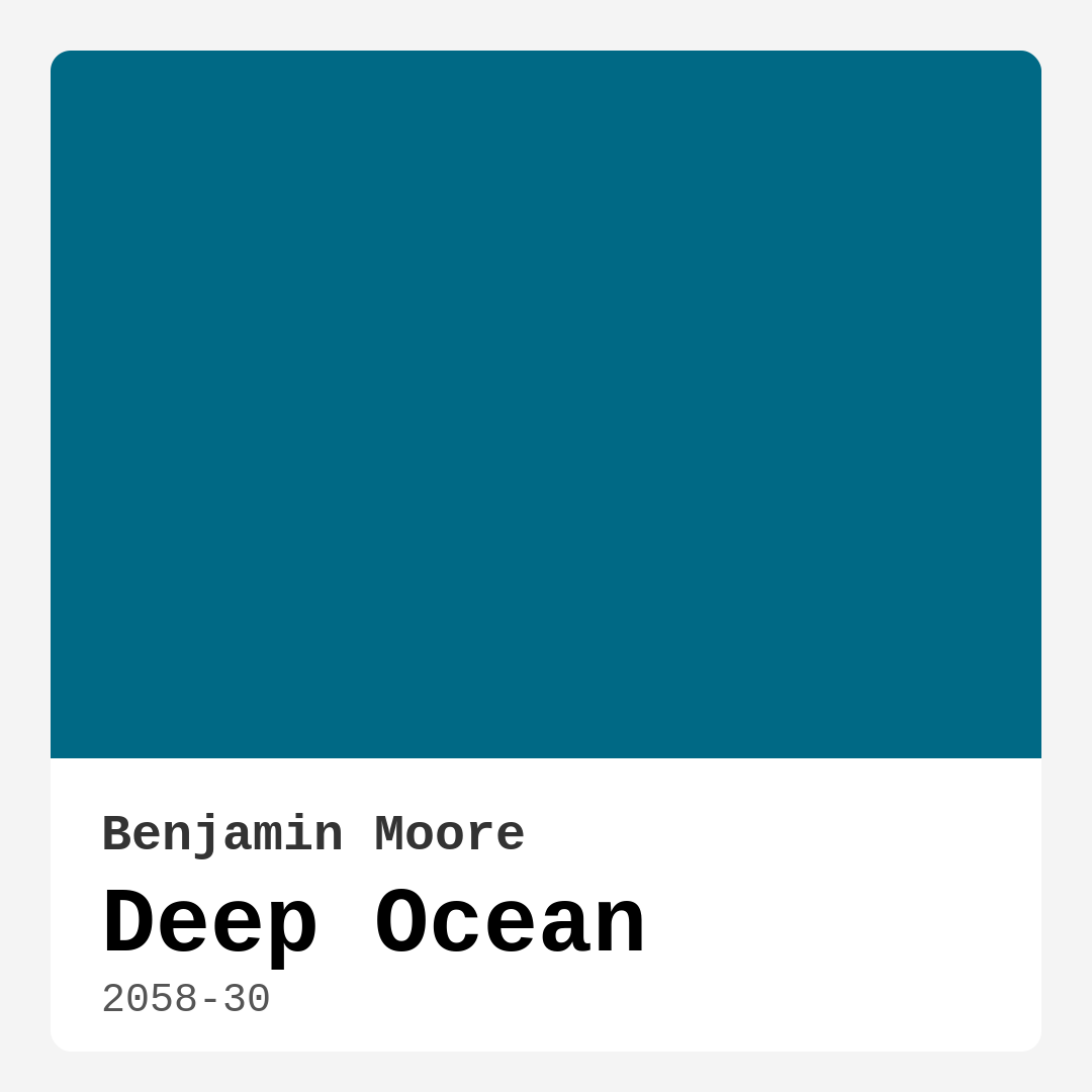 Benjamin Moore Deep Ocean 2058-30 Real Images
