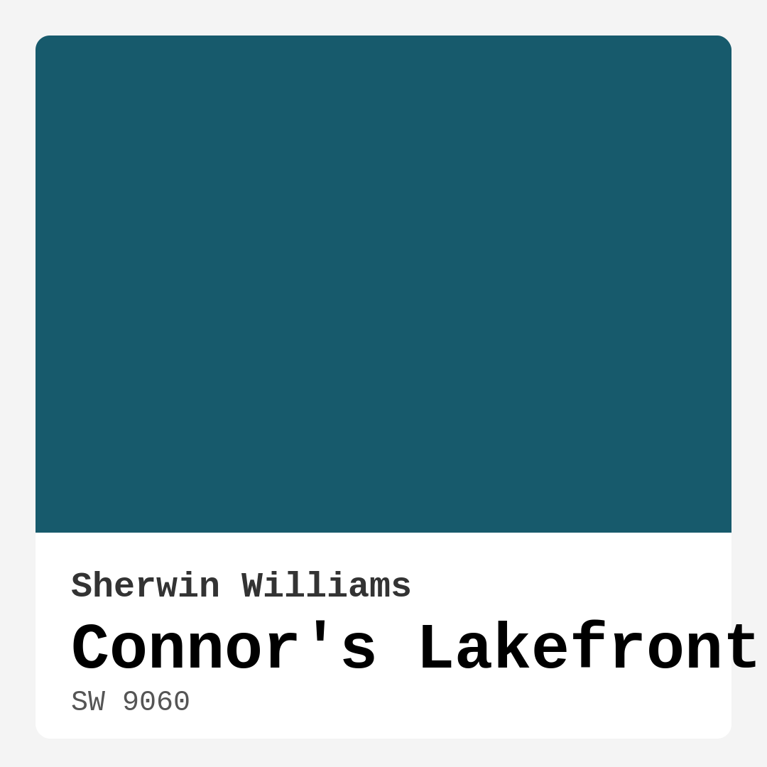 Connor’s Lakefront SW 9060 by Sherwin Williams