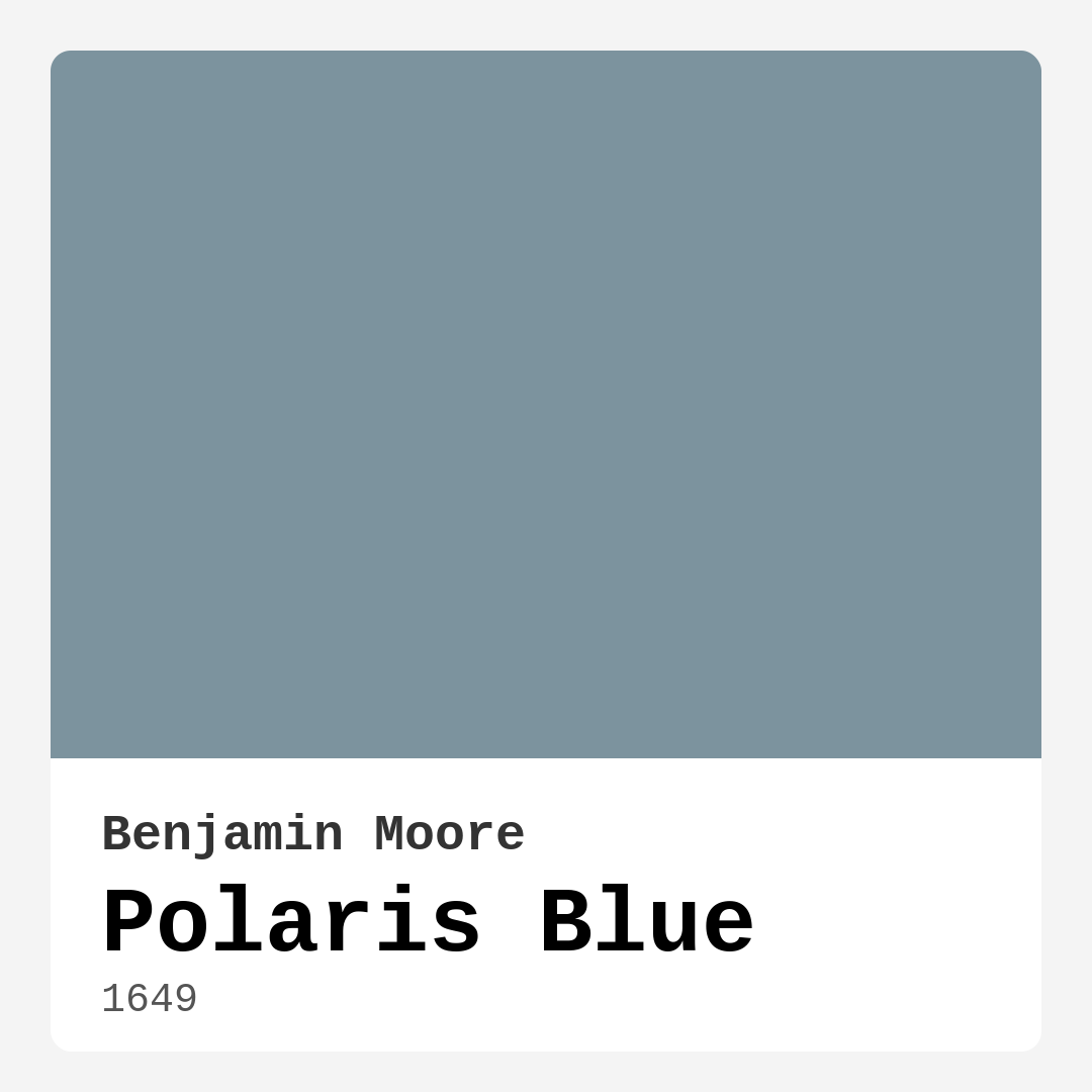 Polaris Blue 1649 by Benjamin Moore