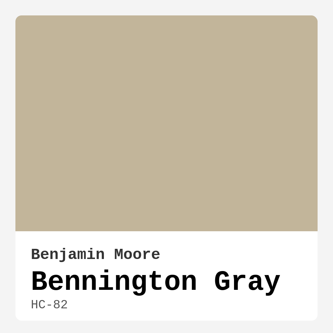 Bennington Gray HC-82 by Benjamin Moore
