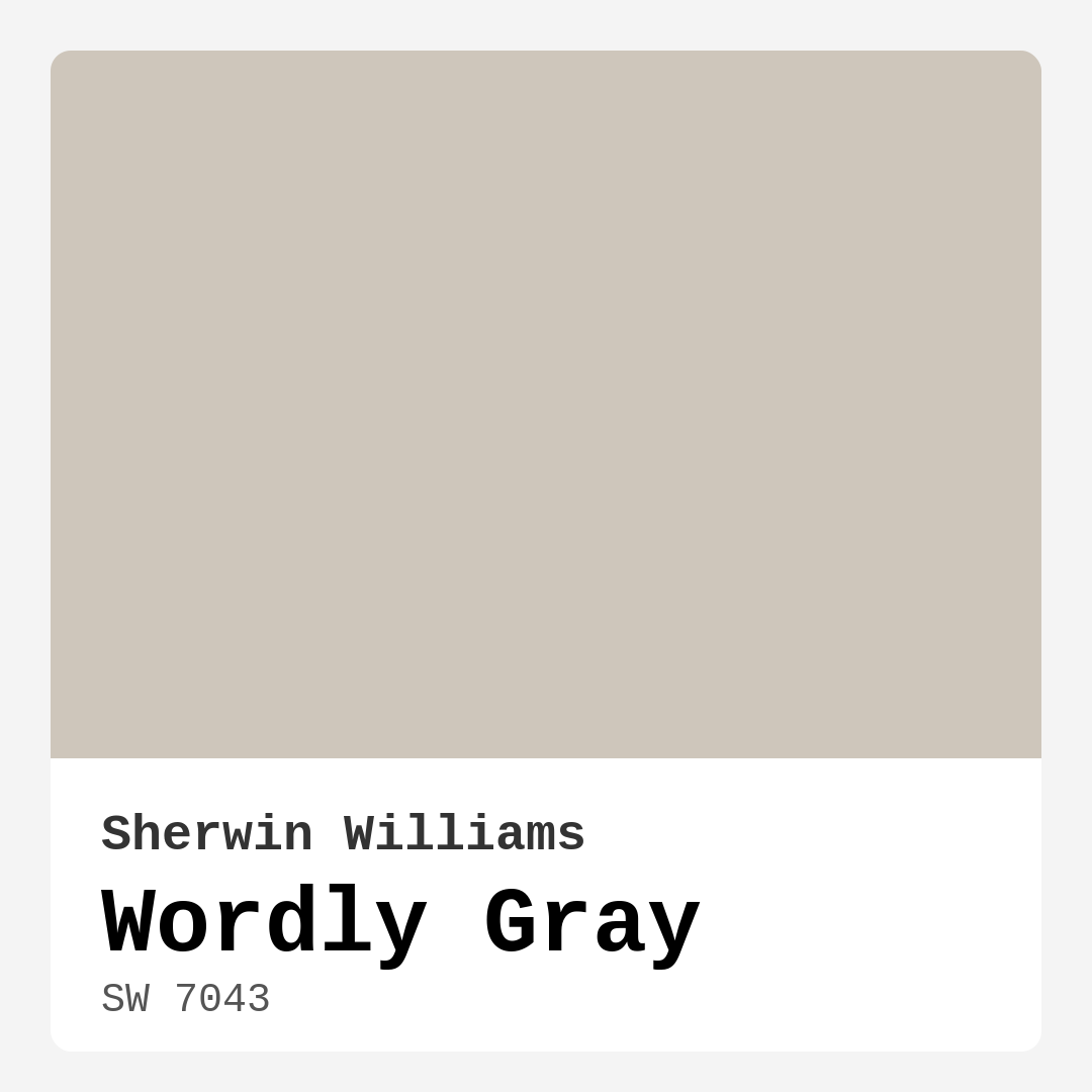 Wordly Gray SW 7043 by Sherwin Williams