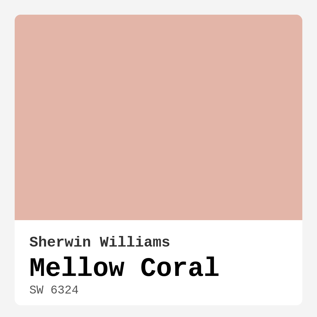 Mellow Coral SW 6324 by Sherwin Williams