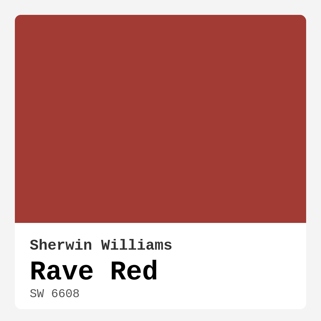 Rave Red SW 6608 by Sherwin Williams