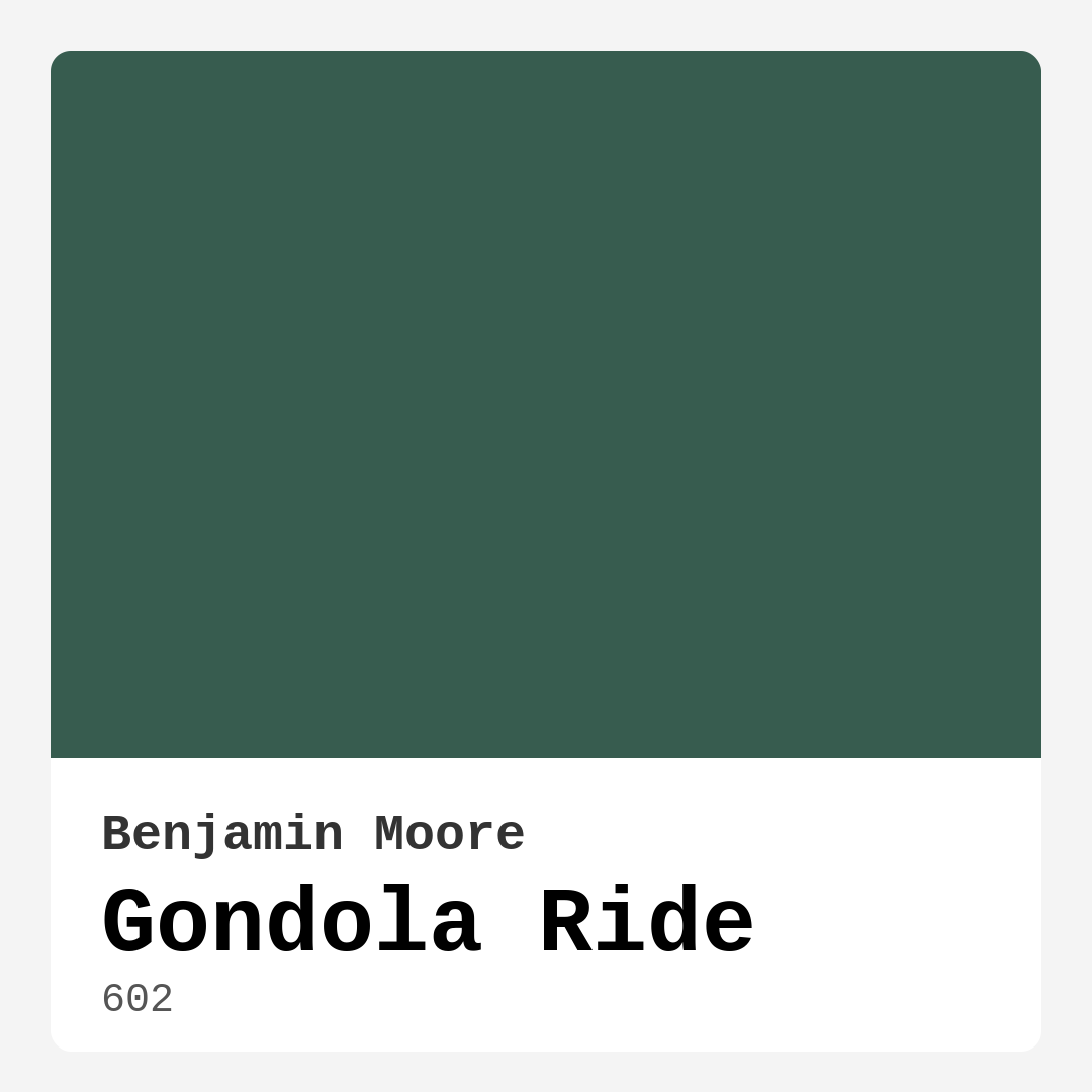 Gondola Ride 602 by Benjamin Moore